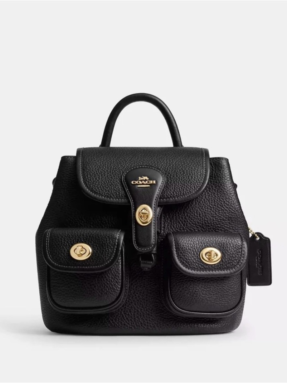Coach Hadley Backpack in Black item# CBH09 *missing detachable shoulder straps*